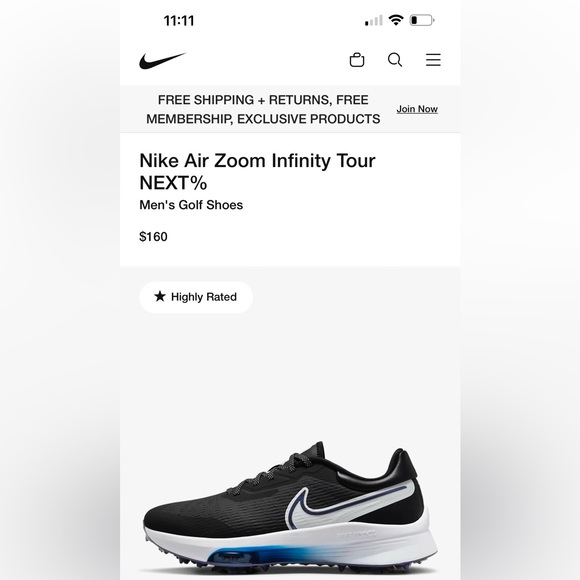 Nike Air Zoom Infinity Tour Next% Golf Size 7.5 And 10 - Picture 7 of 7